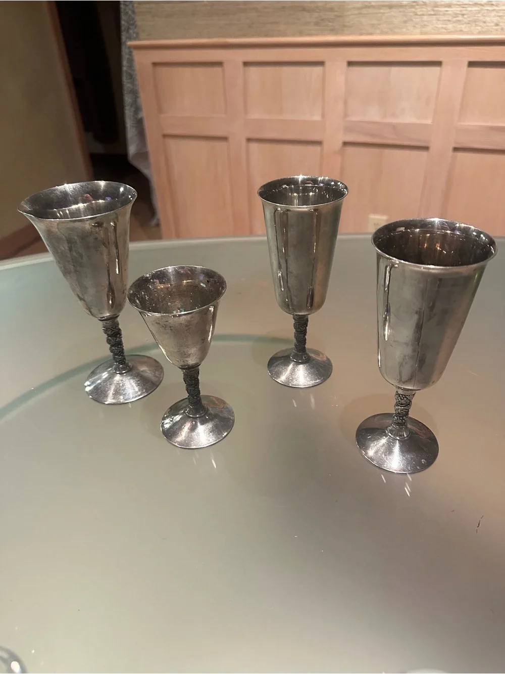 Vintage Silver Plated Wine Goblets